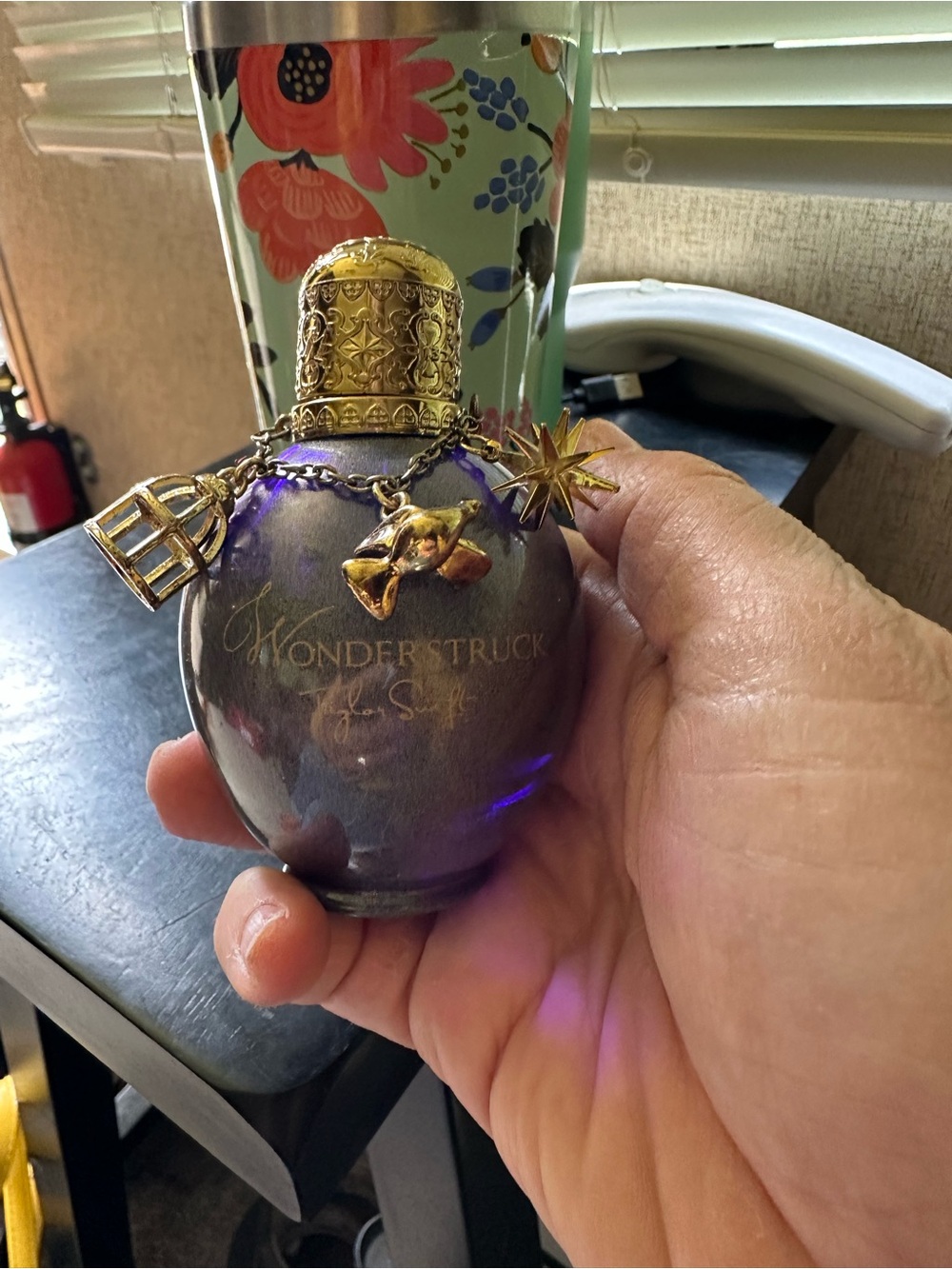 Taylor Swift Wonderstruck Purple & Gold three charms. Used,about 3/4 full 1.7 oz - Picture 2 of 7